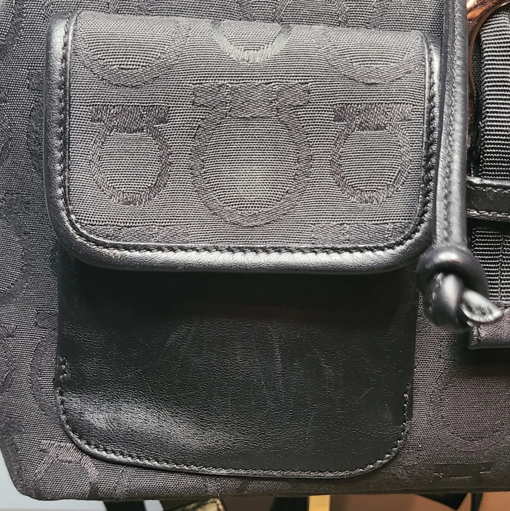 Salvatore Ferragamo Gancini Black Backpack‎